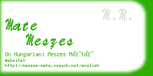 mate meszes business card